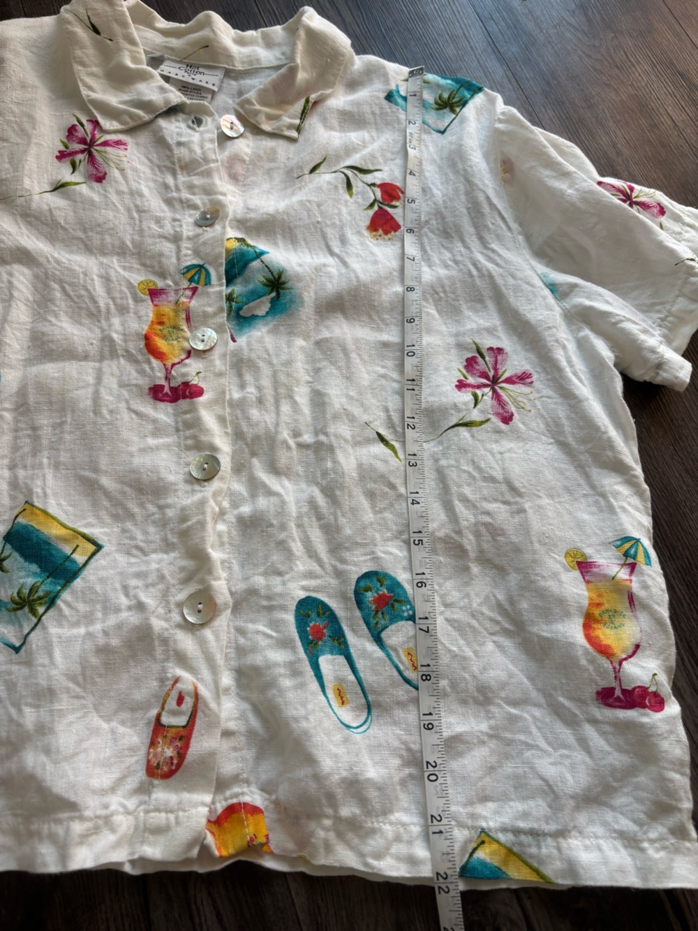 Vintage Hot Cotton button up - Picture 4 of 6